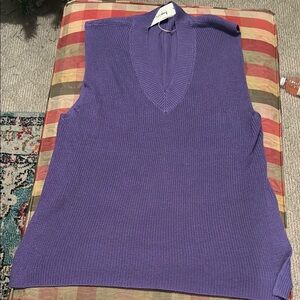 Purple Sleeveless Knit Top